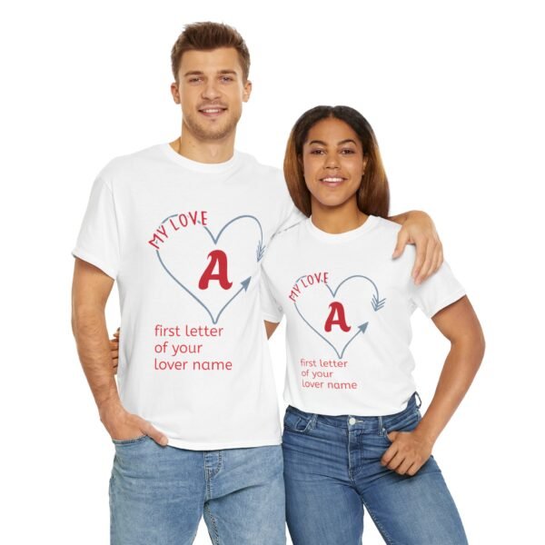 Personalized Love Letter Unisex Heavy Cotton Tee - Image 19
