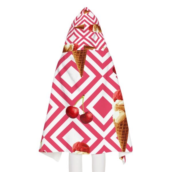 Ice Cream Delight Youth Hooded Towel - Fun and Stylish Swim Accessory - Image 5