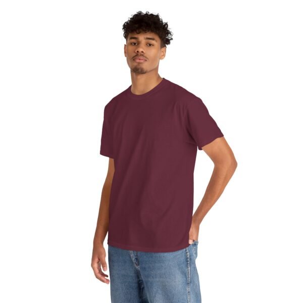 Maroon color unisex Cotton Tee - Image 10