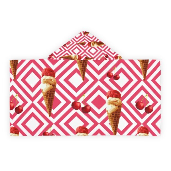 Ice Cream Delight Youth Hooded Towel - Fun and Stylish Swim Accessory - Image 2