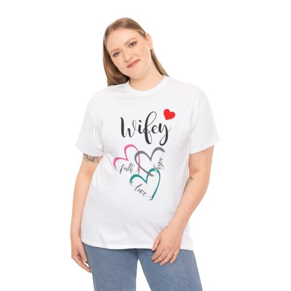 Wifey Hearts Unisex Heavy Cotton Tee - Faith, Love, and Friendship - Image 9