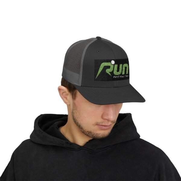 RUN Snapback Trucker Cap - Find Your Pace, Perfect for Runners and Outdoor Enthusiasts - Image 15
