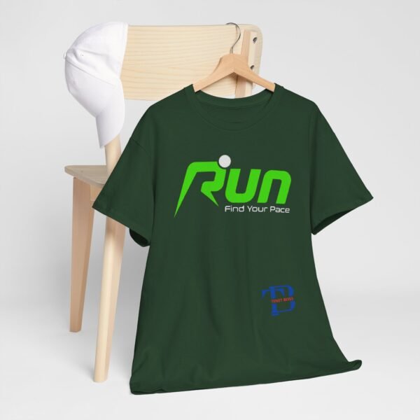 Unisex Heavy Cotton Tee - 'Run Your Pace' Motivational Fitness Shirt - Image 16