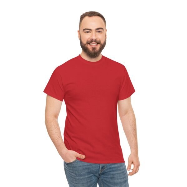 Red color unisex Cotton Tee - Image 10