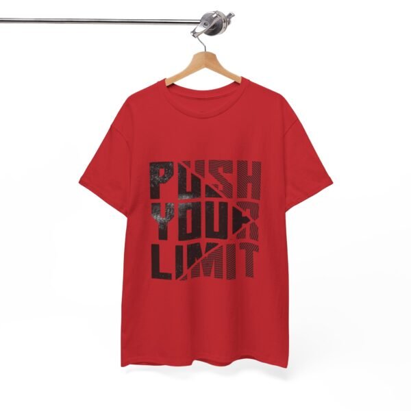 Motivational Unisex Heavy Cotton Tee - "Push Your Limit" - Image 4