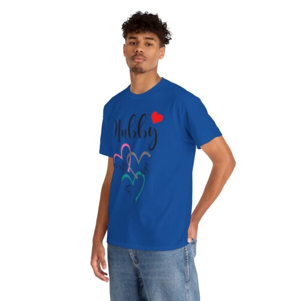 Hubby Love Hearts Unisex Heavy Cotton Tee - Perfect Gift for Husband - Image 19