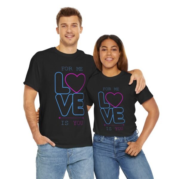 For Me Love Is You Unisex Heavy Cotton Tee - Stylish Relationship Gift for Couples - Image 9