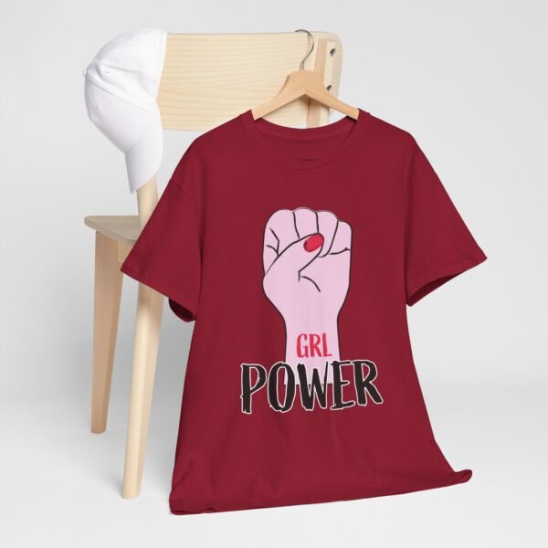 Empowered Women girls Heavy Cotton Tee - GRL POWER Graphic Shirt - Image 5