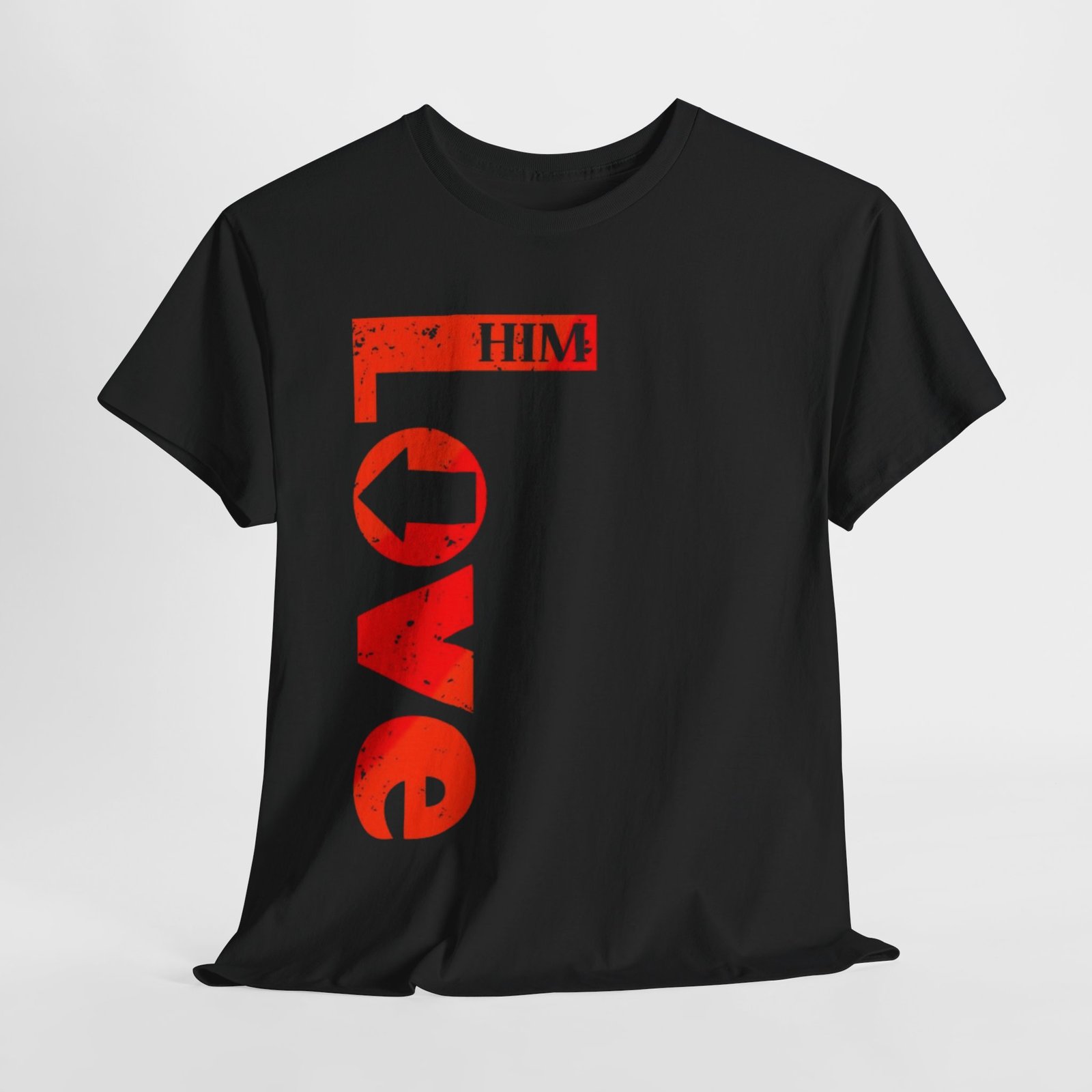 Unisex Heavy Cotton Tee - 'Love Him' Graphic T-Shirt for Couples