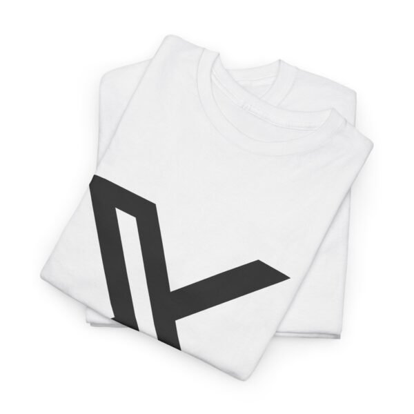 Unisex Heavy Cotton Tee - Minimalist Black X Design - Image 8