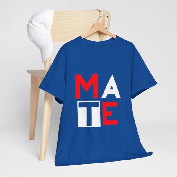 Modern men  Heavy Cotton Tee - 'MATE' Graphic Design - Image 2