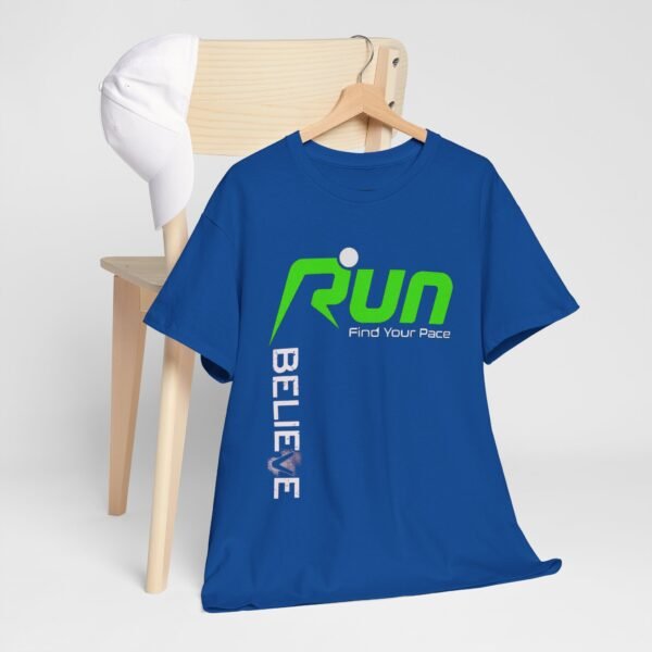 Motivational Running Tee - "Run Believe Find Your Pace" Unisex Heavy Cotton Shirt - Image 25